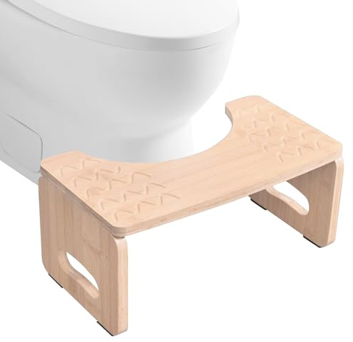 Tabouret De Toilette en Bambou, Tabouret De Toilette Pliable pour Adulte, Tabouret Toilette Sain Et Portable Marche Pied Toilette Tabouret WC Squatty Potty pour Constipation, Ballonnements