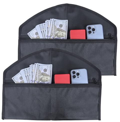 BEISUOSI Hanger Diversion Safe by Stash-it, Hidden Pocket Safe, Fits Under Hanging Clothes with Pocket to Hide Valuables for Home or Travel (2, BLACK)