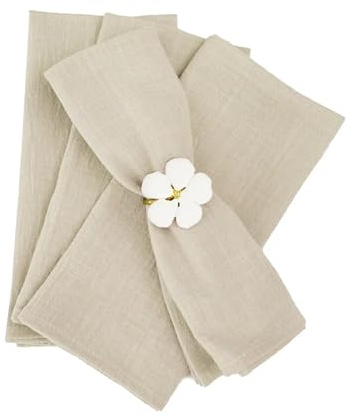 Tygservetter 50 bomullsservetter gröna 40 x 40 cm, återanvändbara, för bröllop, fester, jul, bordsdekoration, retro (50 st beige)