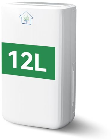 Alphaappliance Luftentfeuchter Elektrisch 12L, 122m³, Entfeuchter Elektrisch für Keller 36dB Leiser Raumentfeuchter, 3 Modi, Wäschetrockner & 24h Timer, für Schlafzimmer & Bad