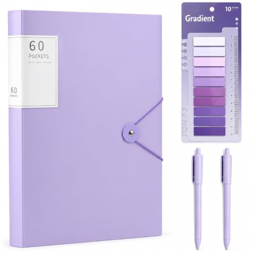 A4 Display Folder with Plastic Sleeves, 60 Pocket Document Organiser