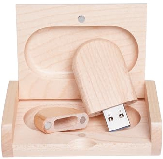 Yaxiny, USB 2.0 lönnträ sticksticka med trälåda 3.0 3.0/8 GB