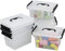 Dynko Mini Plastic Storage Box Set of 6, Storage Box with Lid