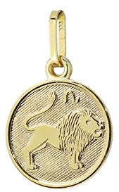 NKlaus Löwe Sternzeichen 333 8 Karat Gelbgold 12mm Kettenanhänger Horoskop Zodiak 9129