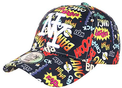 Berretto da baseball Bang Boum da 7 a 11 anni, colore: nero e giallo, per bambini, Nero , taglia unica