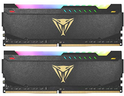 Patriot Memory Viper Elite DDR4 3200 MHz 16GB (2x8Go) C16 Kit de Mémoire Haute Performance Eclairage LED RGB - Noir