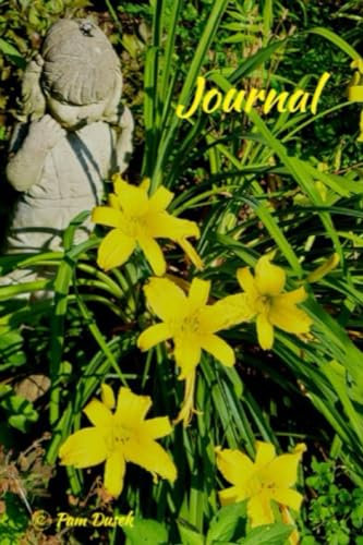 Journal with Yellow Daylilies on Cover 6x9: Interior Pages Decorated with Light Floral Accent