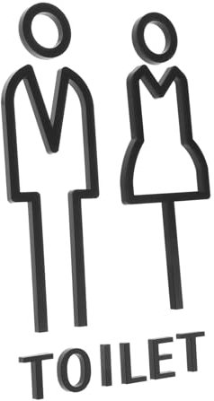 jojofuny 1 Pair Business Restroom Signs Bathroom Poster Signs for Bathroom Toilet Identification Sign Prints Toilet Notice Plaque Sportsman Men and Women Acrylic