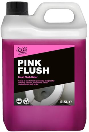One Chem Professional Toilet Cleaner Pink Flush for Caravans and Motorhomes, 2.5 Litre, Formaldehyde Free, Pink Fluid