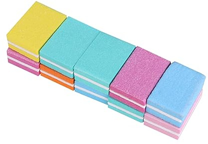 Beatifufu Set 10 Pezzi per Unghie in Spugna Quadrate, Blocchi Leviganti per Manicure e Pedicure, Strumenti per Cura e Riparazione Unghie, Adatti per Impiego Professionale e Colore Casuale