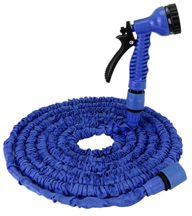 Expandable Garden Hose Pipe - 1/2 Leakpfoof Fittings, Flexible Retractable Magic Hose with 3/4, Expanding Garden Hose with 7 Function Spray Gun (50FT)
