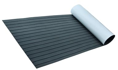 kesurpae Tapis de Pont antidérapant Souple pour Bateau à Moteur, revêtement de Sol Marin en Mousse EVA, 240 cm x 45 cm, Isolation Thermique, à Monter soi-même.