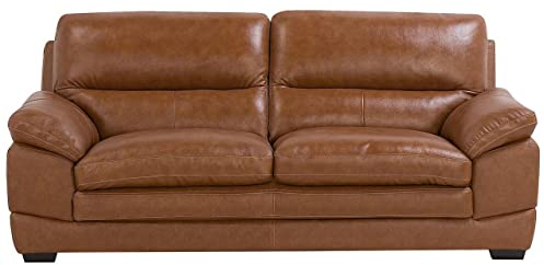 Sofa Ledersofa Goldbraun modernes Wohnzimmersofa Horten