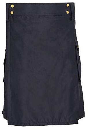 Tartanista Mens Tactical Combat Utility Kilt con Bolsillos Azul Marino 46 UK