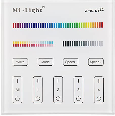 Miboxer Milight Controller MiLight 2,4G 230V 4 Zone TOUCH Wand Controller T4 RGB+CCT für LED Produkte