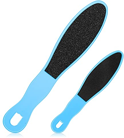 Lima per Piedi a Doppia Superficie Lima per Pedicure Lima per Calli e Duroni Raspa Rimuovi Calli Raschietto del Tallone Piedi Attrezzi Scrubber di Riparazione Cura dei Piedi, Blu, 2 Taglie