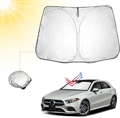 BIBIBO Parasol para Coche con protección UV Compatible con Mercedes Benz Classe A W177 / X177 2018-2024, Mercedes GLA H247 2020-2024, GLA X156 2013-2019, protección contra Rayos UV, Plegable