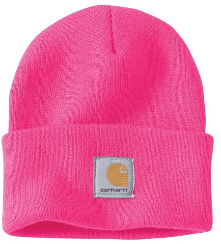 Carhartt Men's Knit Cuffed Beanie, Pink Glow, One Size