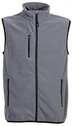 CHEMAGLIETTE! Gilet Micropile da Lavoro Uomo Antipilling 3 Tasche con Zip | Smanicato leggero 100% poliestere, zip nastrate, tasca petto, giromanica e fondo elastici. Cantiere, magazzino, outdoor