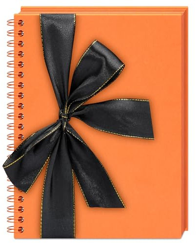 Vienrose Album Fotografico, 20,5 X 28 Cm Scrapbook Fai Da Te, Album Dei Ricordi Con 40 Pagine, Copertina In Cartone Con 3 Adesivi Negli Angoli, Viaggi E Matrimoni, Arancione