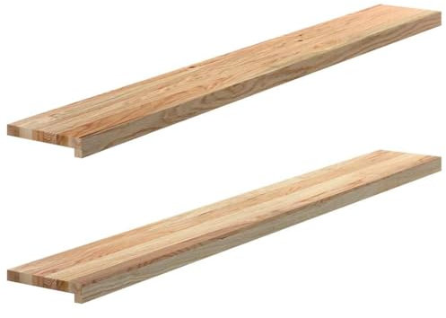 vidaXL Fensterbänke 2 Stk. Unbehandelt 160x20x2 cm Massivholz Eiche, Fensterbrett, Holz Treppenstufe, Holz Fensterbrett, Fensterbank Eichenholz