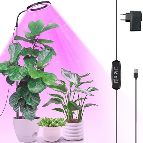Lampada Per Piante, 72 LEDs Luce Di Coltivazione a Spettro Completo, Grandi 160cm Luce Per Piante Da Interno Regolabile in Altezza Con Timer 3/9/12H, Collo d'oca a 360°, 10 Luminosità, 3 Modalità