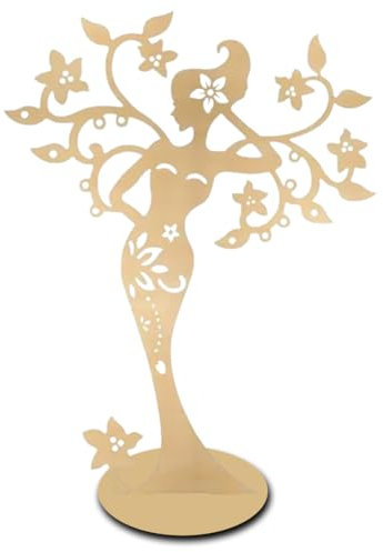 BEPSYOM Porta Collane da Appendere, Albero Porta Gioielli da Appendere, Porta Orecchini da Appendere, Porta Orecchini e Collane, Espositori in Legno per Gioielli, Appendi Collane