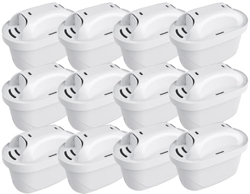 12 Stück Filterkartuschen,Wasserfilter Ersatz für Brita Maxtra,Maxtra +,Mavea,Anna-,Duomax Ersetzen Filterkartuschen,Aktivkohlefilter Filter,Chlor- und Kalkreduzierung,TÜV SÜD, NSF Zertifiziert