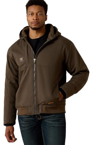 ARIAT Men's Rebar Dura Canvas Zip-Front Work Jacket Big and Tall Loden X-Large Tall