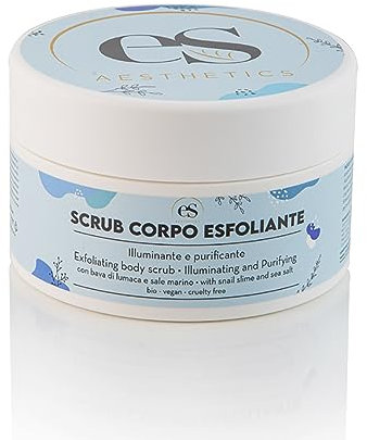 Scrub Corpo Rivitalizzante ai Sali del Mar Morto, con Succo di Aloe Vera, Olio d’Oliva Bio, Mandorle Dolci e Vitamina E, Scrub Corpo Esfoliante e Rimodellante per una Pelle Levigata e Nutrita 250ml