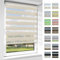 OUBO Doppelrollo Klemmfix, Rollos für Fenster ohne Bohren & mit Bohren (Natur, 85cm x 200cm), Duo Rollo Klemmrollo Fensterrollo Easyfix, lichtdurchlässig und verdunkelnd.