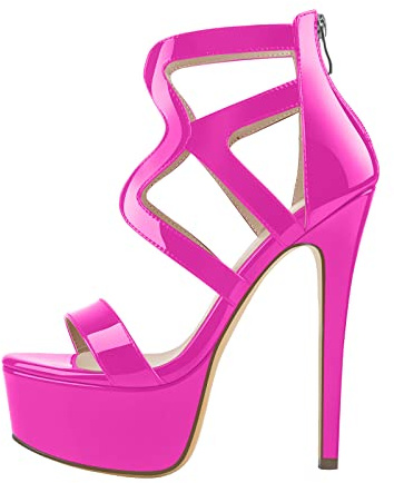 Only maker Sandales à talons hauts pour femme, Vivamagenta, 44 EU