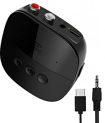 eppfun Ricevitore Bluetooth 5.2 HIFI, Adattatore Audio Bluetooth per Impianto Stereo con NFC, USB, 3.5mm AUX/RCA, TF slot per sistema stereo in streaming di musica domestica