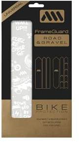 All Mountain Style Rahmenschutzfolie 200 µm - Transparente & Matte Lackschutzfolie – Micro‑Wabe PVC, selbstklebend, UV‑stabil – für Gravel & Rennrad – entwickelt in Barcelona - Coffee White