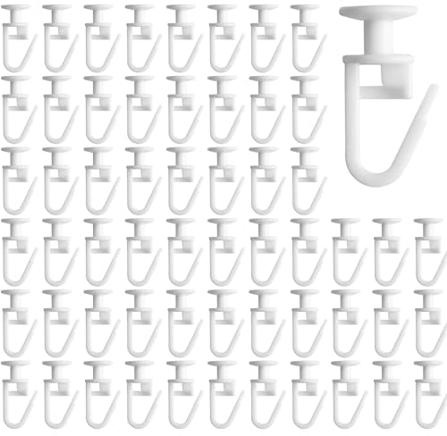 SEABABOO 100PCS Gardinenhaken zum Einhängen Gardinengleiter Gardinenhaken für Schienen Kopf Gardinengleiter für Innenlaufschienen Vorhangschienen für 11mm Schienen Werden für gewöhnliche Vorhänge