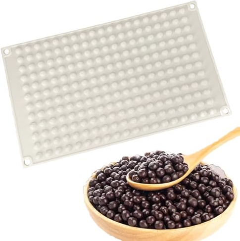 duoyif Silikonform Mini Kugel Schokoladenformen 228Löcher Ø5mm Kugelform Pralinenform Kleiner Kugel Backform Für Schokoladen Kugeln Kuchen Dessert Kugel Bonbons Eiskugeln (Weiß, 228Löcher Ø5mm)