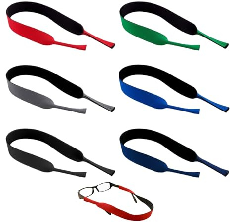 HDGSAFD 6 cuerdas de gafas coloridas, cordón de goma ajustables para gafas deportivas, antideslizantes