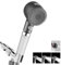 JINYOMFLY Soffione Doccia Anticalcare con Filtro, Soffione Doccia ad Alta Pressione con 4 Tipi di Getto, Doccino Pressurizzato, Doccino Pressurizzato, Cipolla Doccia (Grigio 2)