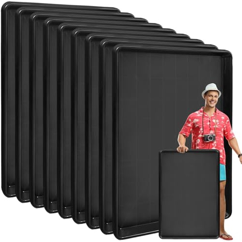 Hlimior 9Pcs Extra Large Auto Oil Drip Pan- 35.4 x 24 x1.6 Inches Oil Drip Tray for Under Car Plastic Oil Tray,Oil Catch Pan Replacement Tray to Keep Garage Floor Show Room Driveway Safe and Clean