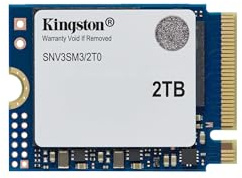 Kingston NV3 NVMe PCIe 4.0 Interne SSD 2TB M.2 2230-SNV3SM3/2T0