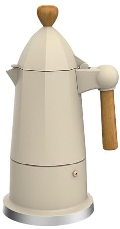 MotiveTech Olla con mango de madera, 6 tazas, para restaurante y exterior, color blanco