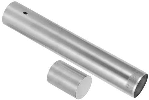 ULTECHNOVO Stainless Steel Certificate Holder Tube 35cm Length x 5cm Diameter, Fireproof Document Storage Container for Birth Certificates and Diplomas, Small Poster Roll File Holder for