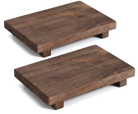 Wooden Tray 2 Pack – 23x15x3.5cm Rustic Wooden Display Stand
