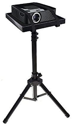 Mesa/Soporte para Videoproyector/Ordenador Portátil Phoenix Tipo Trípode Ajustable en Altura, Plegable, Altura Máxima 1.5m, Acero Negro