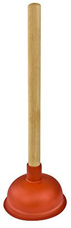 KÖRO Ausgussreiniger 110 mm mit Holzgriff/Saugglocke/Abflussreiniger/Pömpel