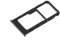 jbTec SIM-Tray/SD-Card kompatibel mit Huawei P Smart/Enjoy 7s - Kartenhalter Single Slot Schlitten, Farbe:Schwarz