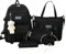 Leichter Schulranzen-Rucksack Schule Laptop-Rucksack Upgrade Stilvoll College Schule Reisen Lässig Tagesrucksack Büchertasche Langlebig Arbeit Einkaufen Kleine Tasche Leicht Pures Schwarz M