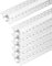QWORK® 6 Pack 1m/3.3ft LED Channel, LED Aluminum Profile with End Caps for Drywall/Plaster Ceilings and Walls