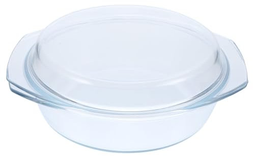 SHOWERORO Elegante Auflaufform Aus Glas Mit Deckel Mikrowellengeeignet Ofenfest Glaskochgeschirr 1 7 L Fassungsvermögen Zum Servieren