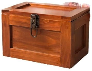 Halsband Organizer Med Lock Dammtät Certifikat Antik Förvaringslåda Kosmetika Och Diverse Förvaringslåda Vintage Träbord Med Lås Förvaringslåda（30*20*20cm） Örhänge Smyckeskrin Halsband Smyckeskrin